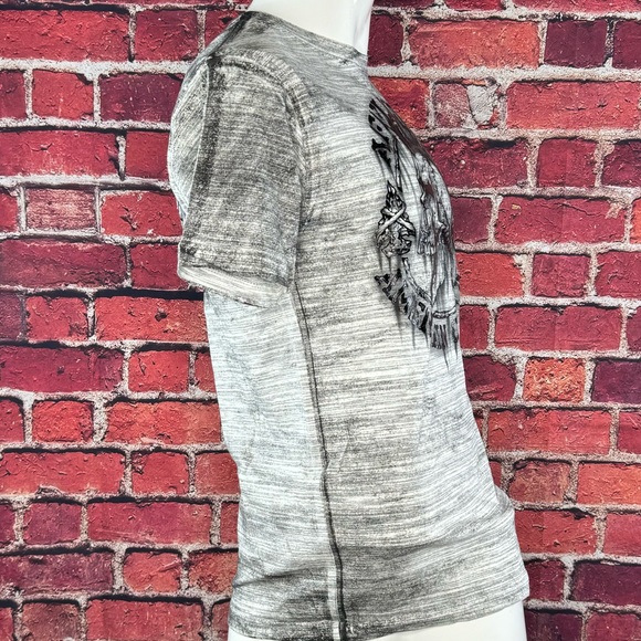 Affliction Men's Short Sleeve Graphic T-shirt -Gray / Black -Various Sizes- NWT - Picture 5 of 11